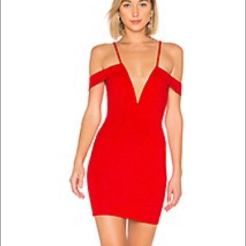 Avril Deep V Cut Out by the way. Dress